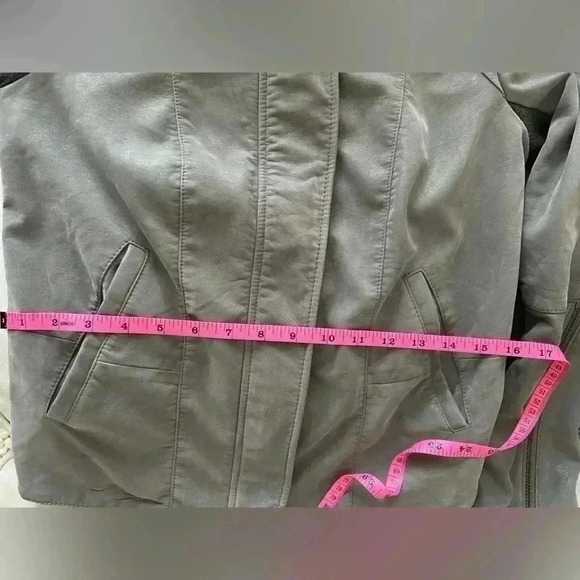 FREE PEOPLE COOL & CLEAN VEGAN LEATHER FITTED MOTO JACKET - SZ UNKNOWN - Picture 12 of 15